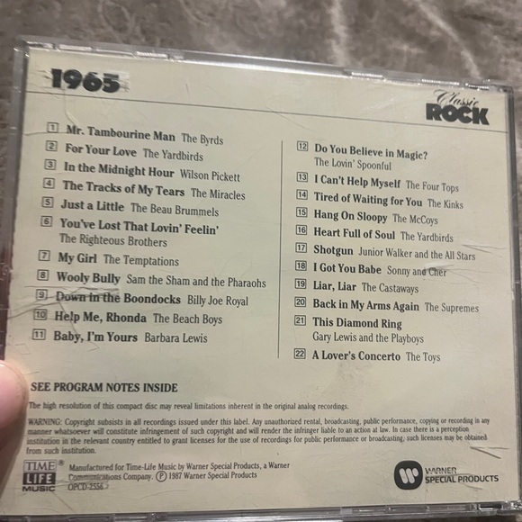 1965 Classic Rock Time Life Music CD - Picture 2 of 6